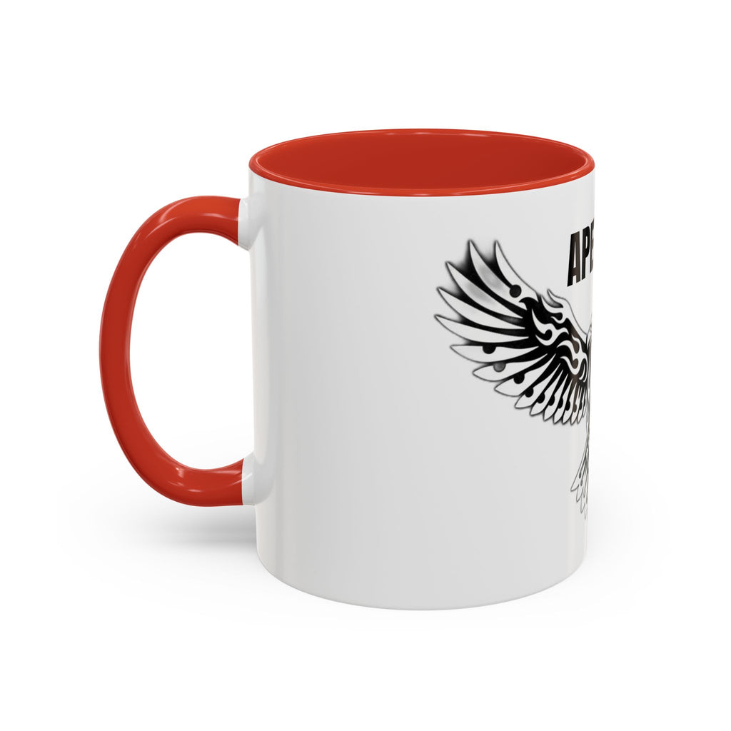 Tribal Eagle Accent Coffee Mug — Black Interior & Handle (11/15 oz)