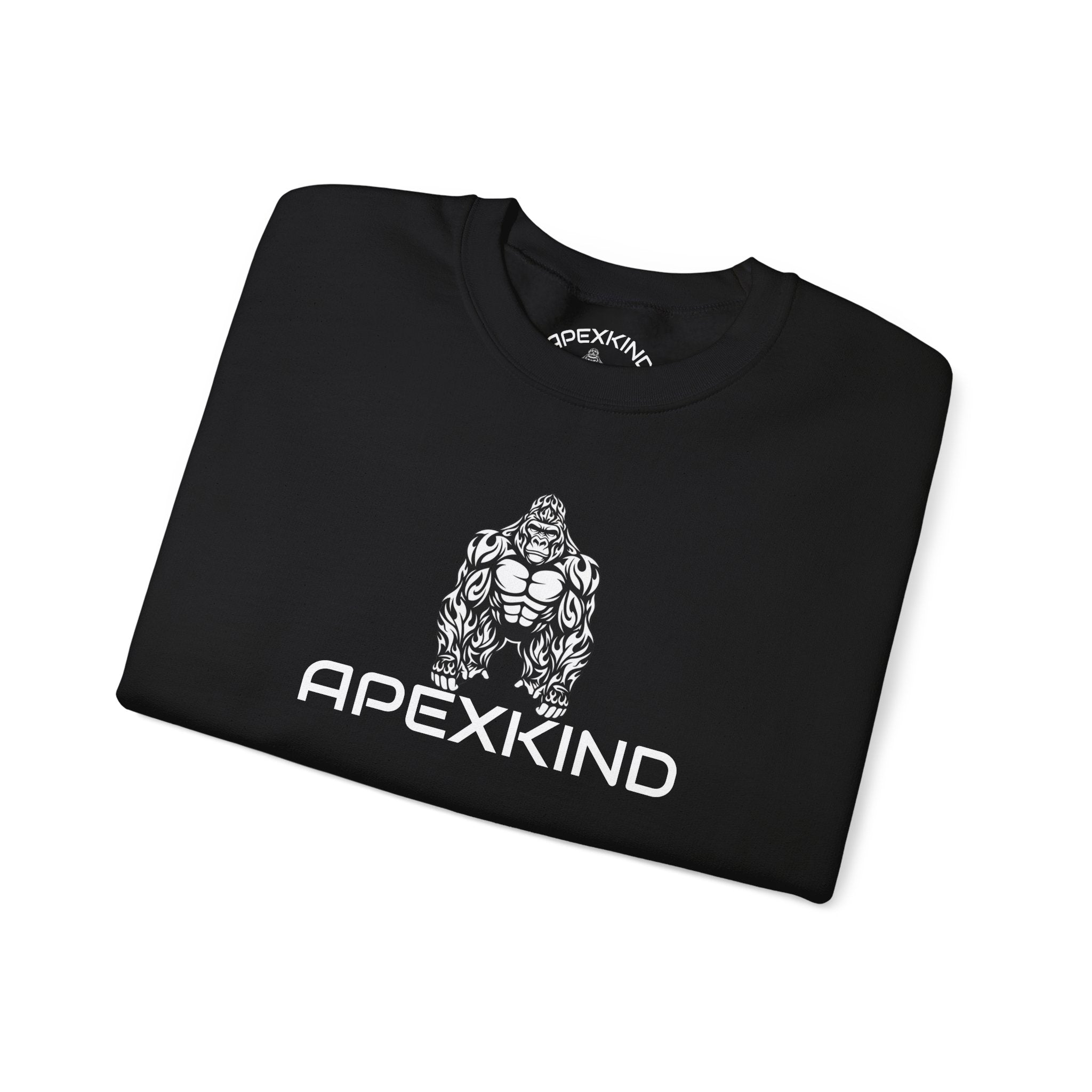 ApexKind Gorilla Crewneck Sweatshirt — "Walk Wild Live Sharp" Graphic