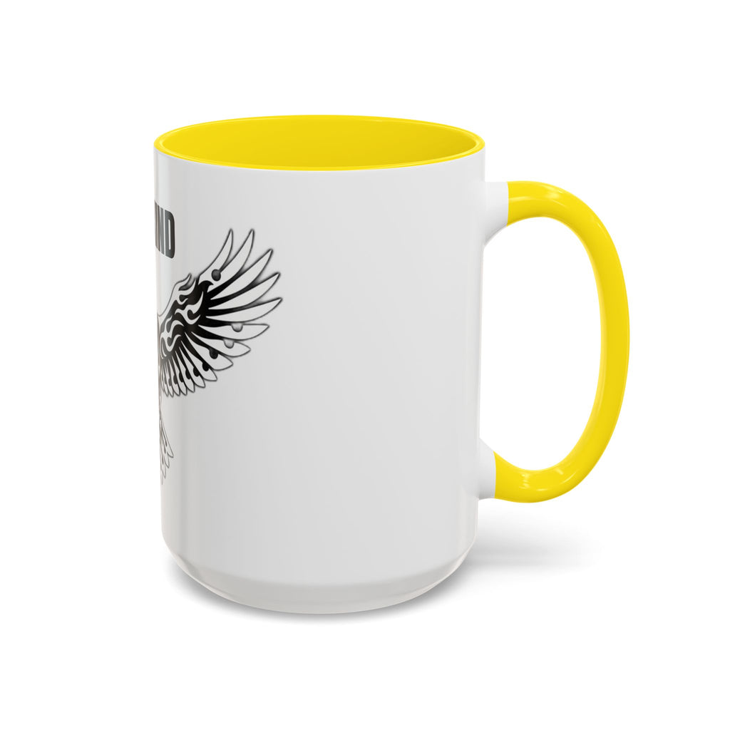 Tribal Eagle Accent Coffee Mug — Black Interior & Handle (11/15 oz)