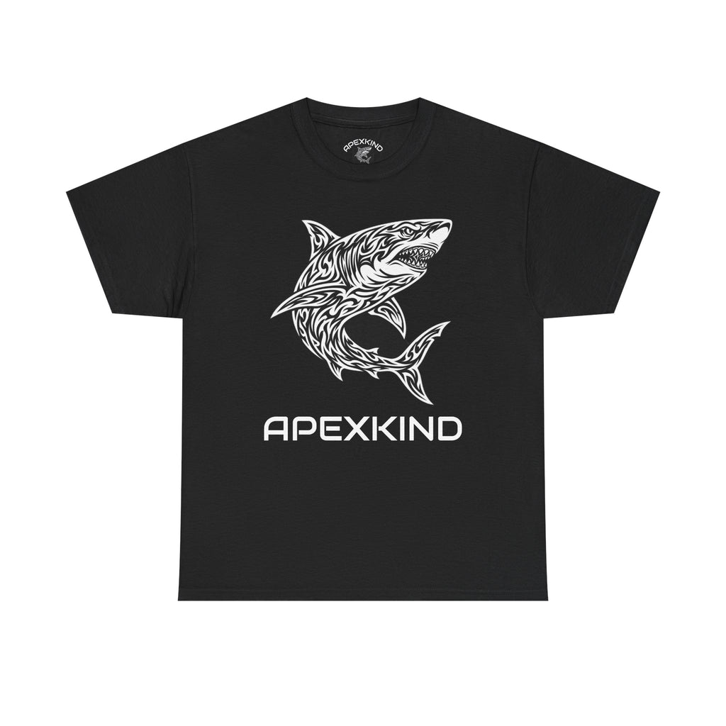ApexKind Shark Tee — Tribal Shark Graphic Shirt with “APEXKIND” & “Stay Apex, Stay Driven”