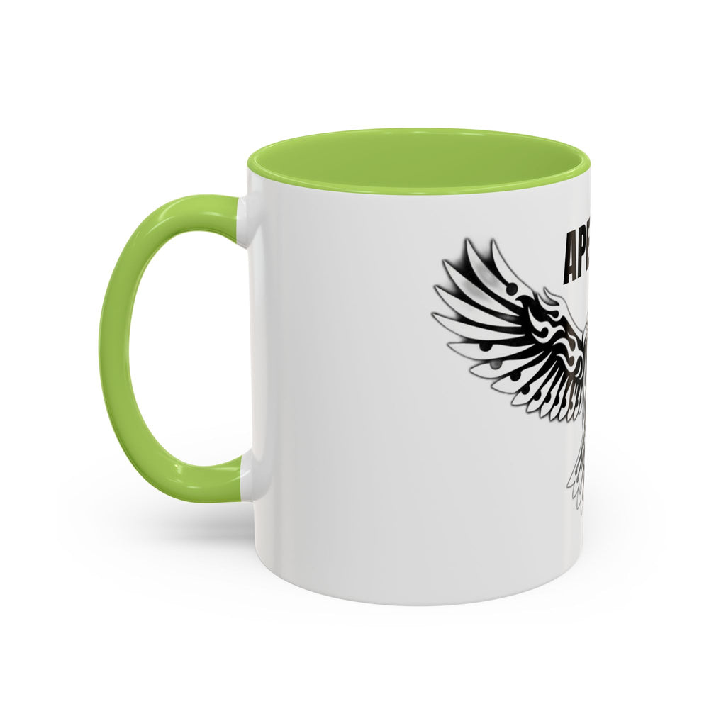 Tribal Eagle Accent Coffee Mug — Black Interior & Handle (11/15 oz)
