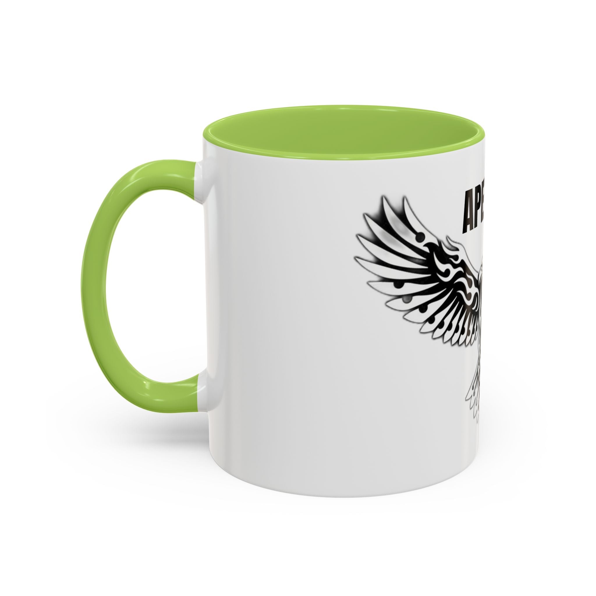 Tribal Eagle Accent Coffee Mug — Black Interior & Handle (11/15 oz)