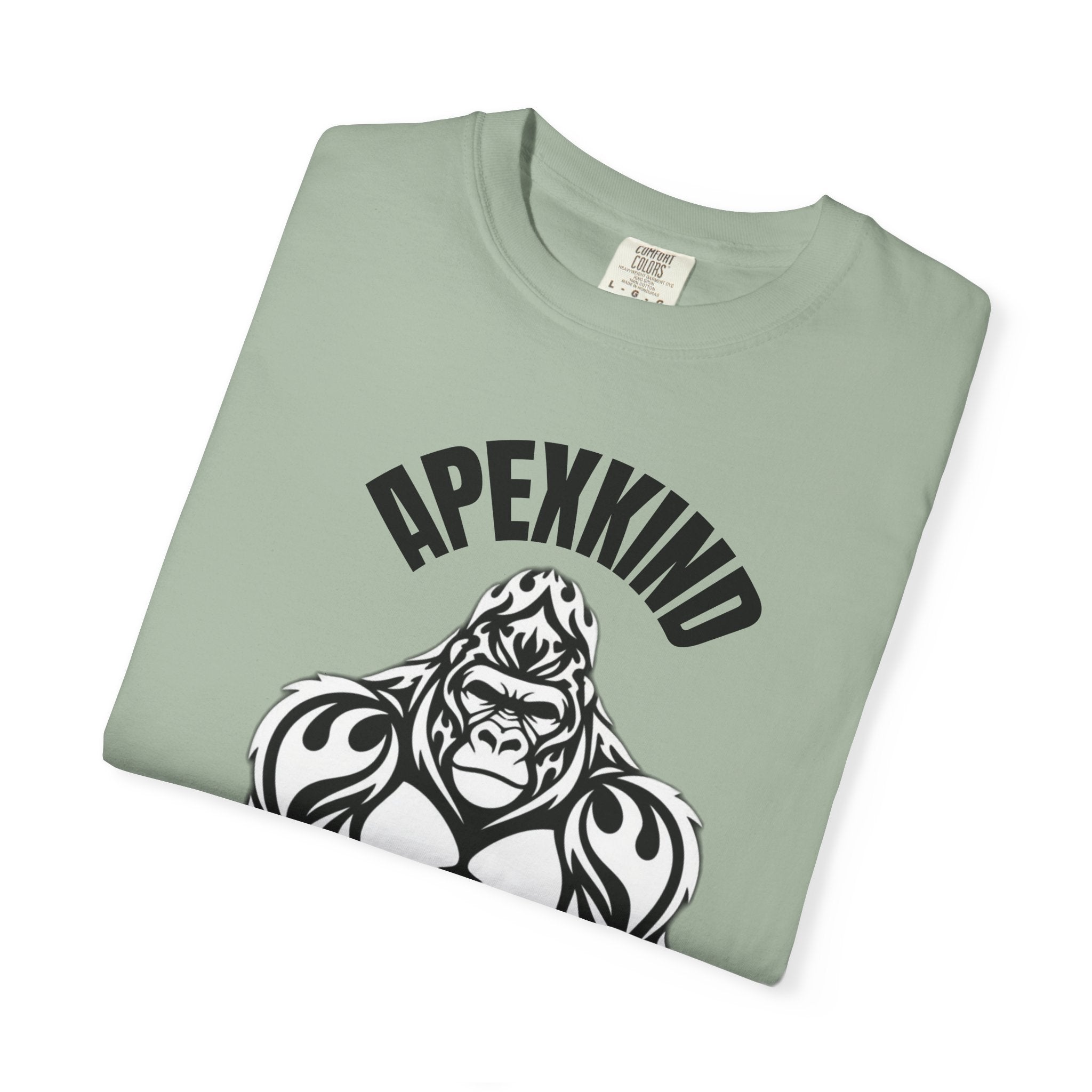 Tribal Flame Silverback Gorilla T-Shirt - Tribal Gorilla Illustration T-shirt | Bold Black Ape Design