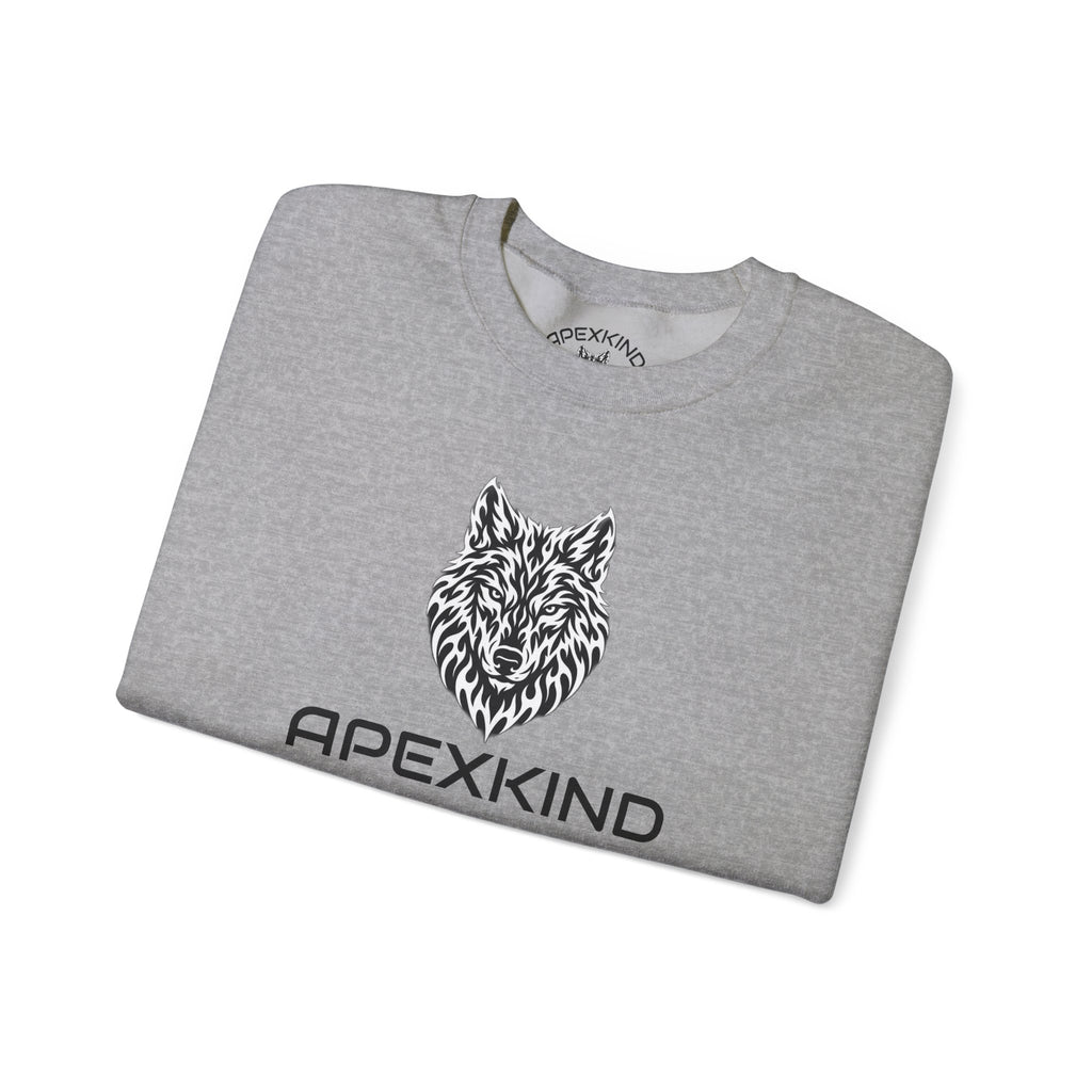 Lone Wolf Graphic Crewneck Sweatshirt — APEXKIND "Walk Wild, Live Sharp"
