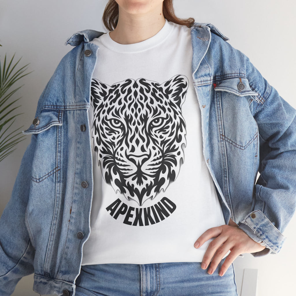 JAGUAR Head Graphic Tee — 'APEXKIND' Tribal Animal T-Shirt