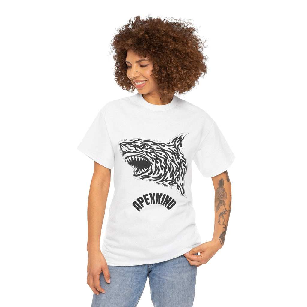 Tribal Flame Shark T-Shirt | Apex Predator Graphic Te