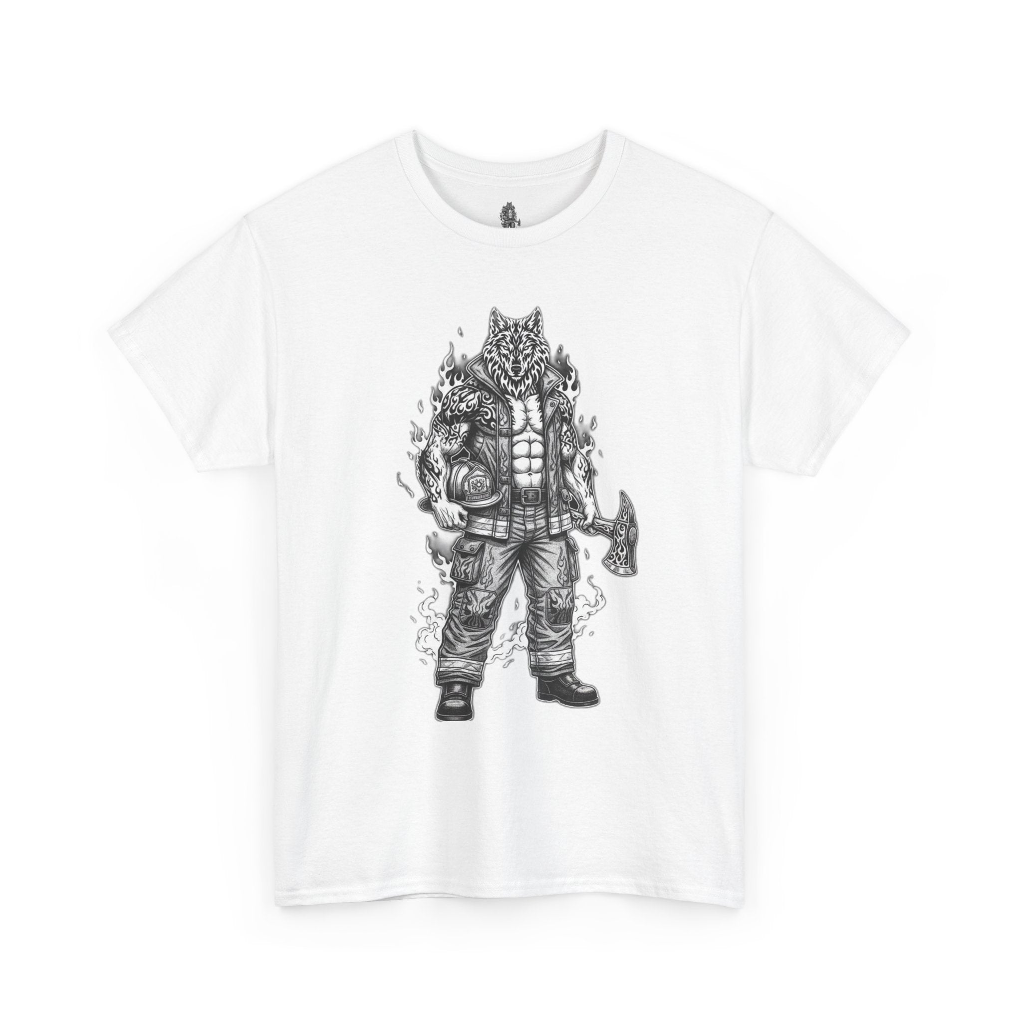 Wolf Firefighter T-Shirt —  Firefighter Graphic Tee