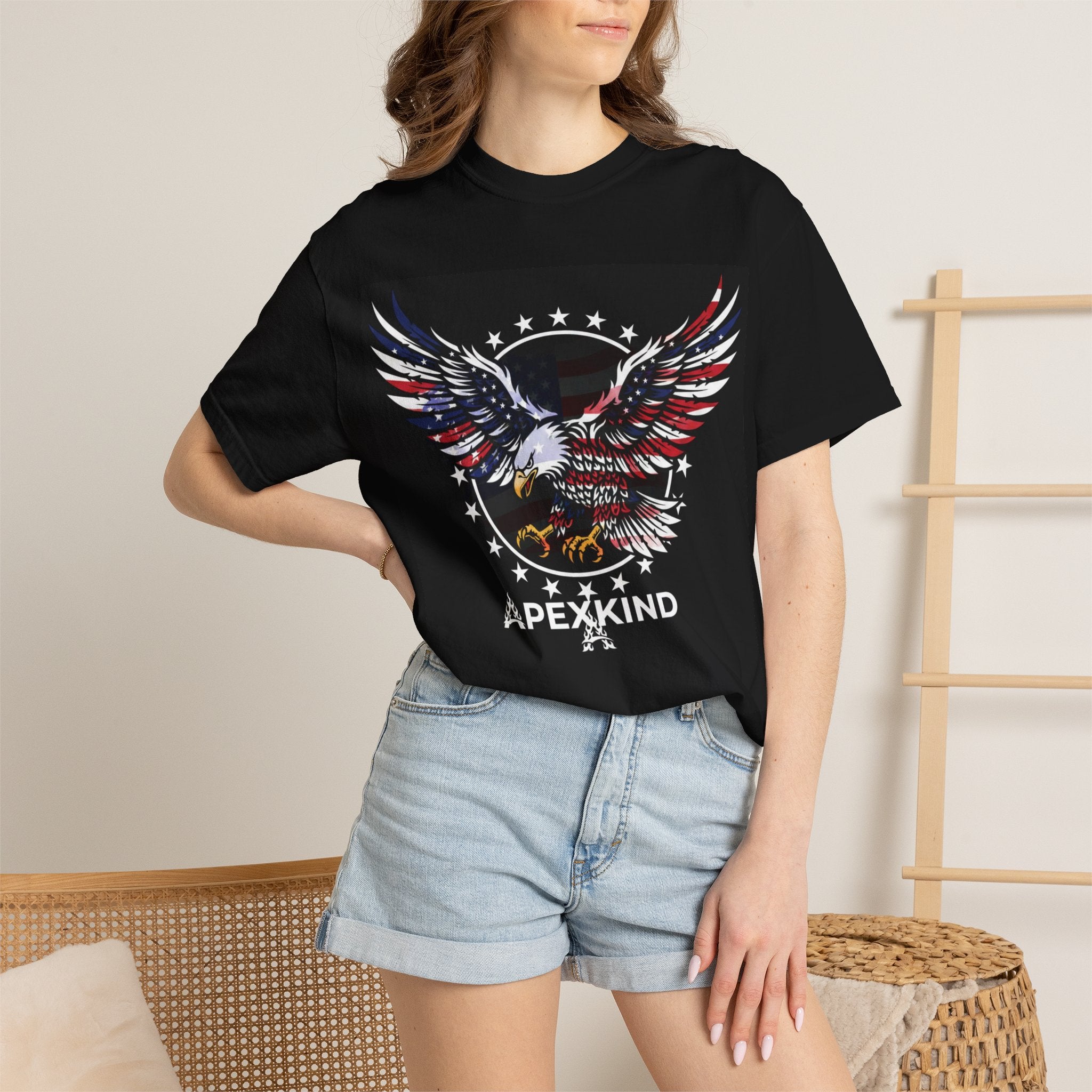 Patriotic Eagle T-Shirt — 'ApexKind' American Flag Graphic