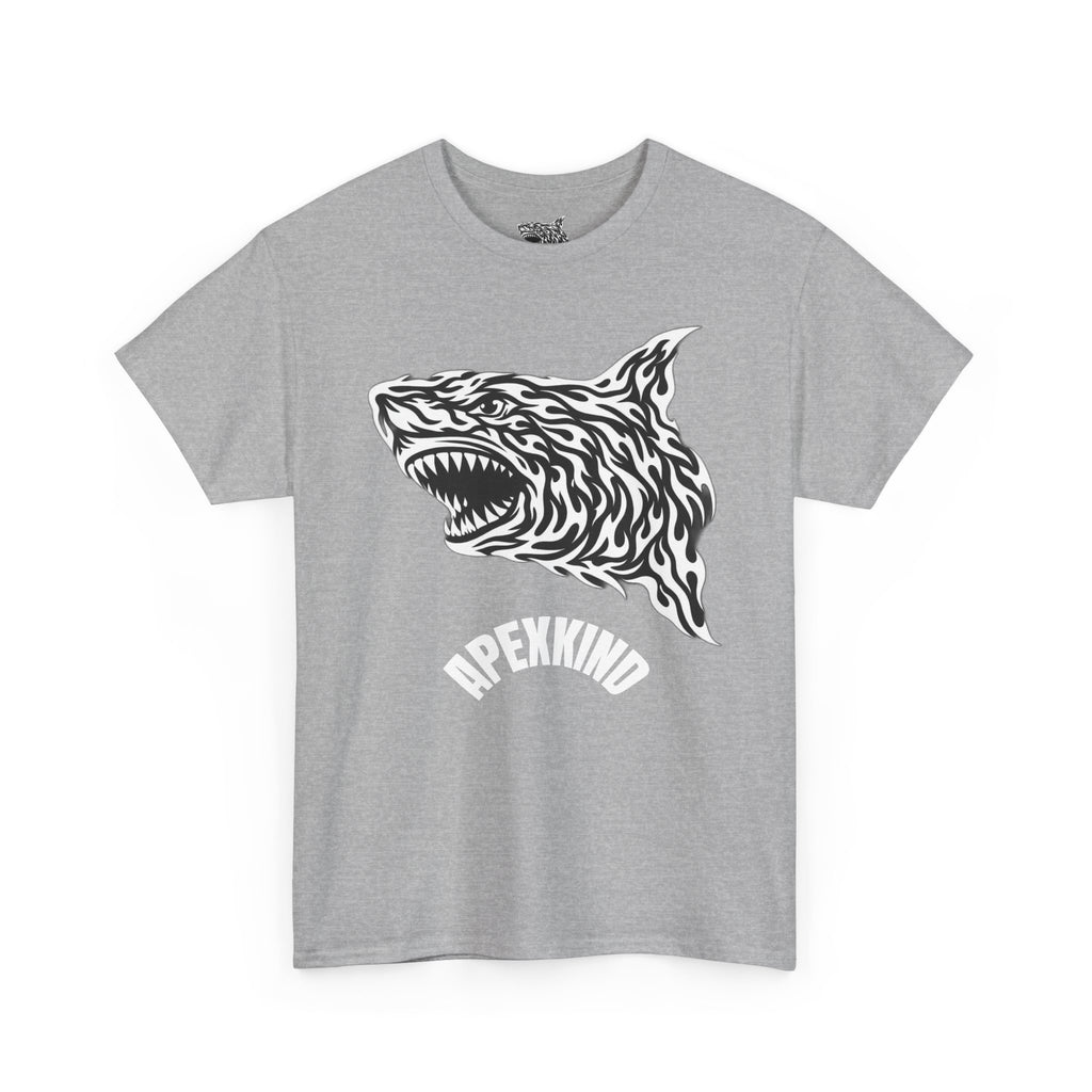 Tribal Flame Shark T-Shirt — "Apexkind" Tribal Shark Design