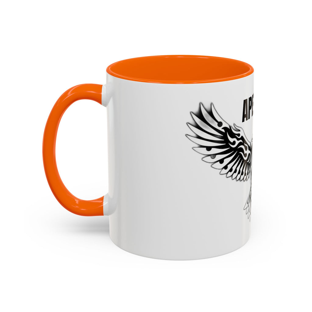 Tribal Eagle Accent Coffee Mug — Black Interior & Handle (11/15 oz)