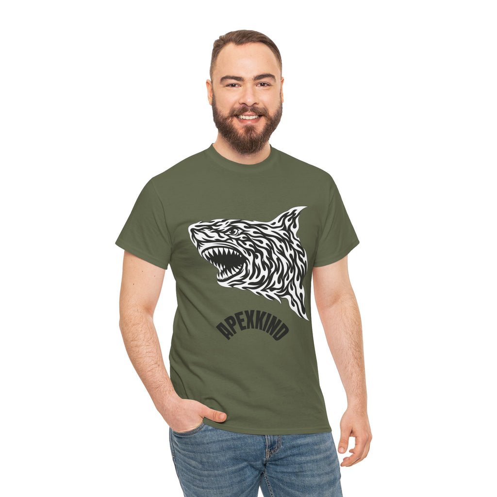 Tribal Flame Shark T-Shirt | Apex Predator Graphic Te