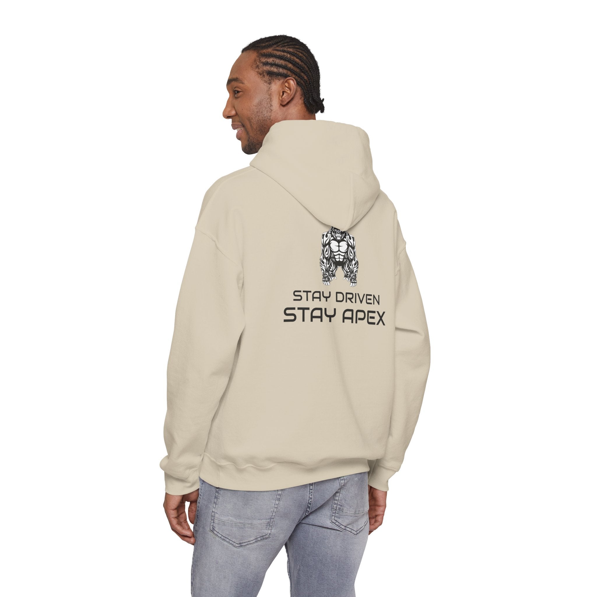 Apexkind Hoodie — ‘Apexkind’ Logo & ‘Stay Driven Stay Apex’ Motivational Graphic Hoodie