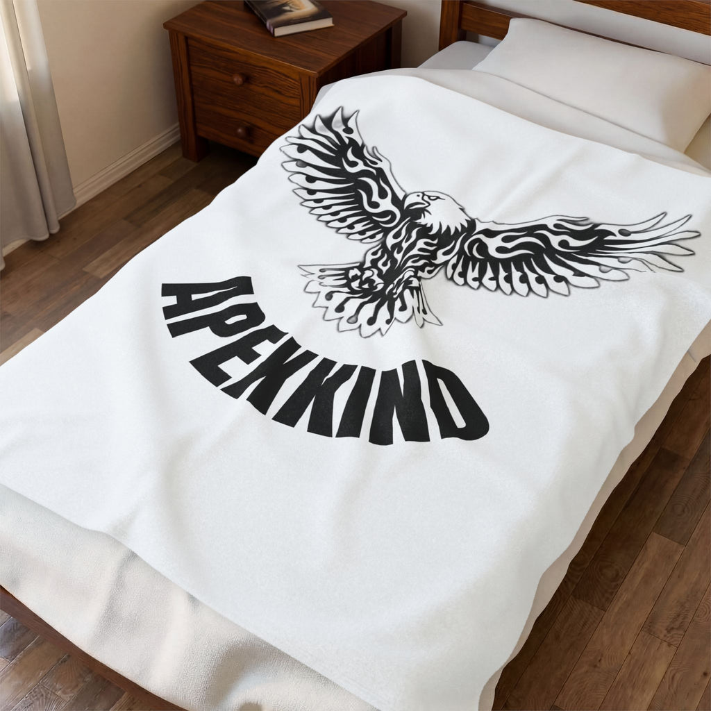 Eagle Graphic Plush Blanket — APEXXKIND Velveteen Throw