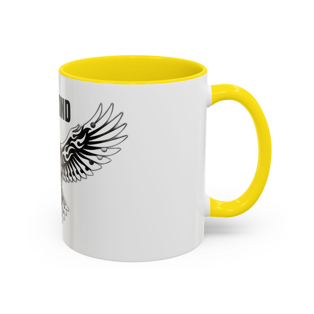Tribal Eagle Accent Coffee Mug — Black Interior & Handle (11/15 oz)