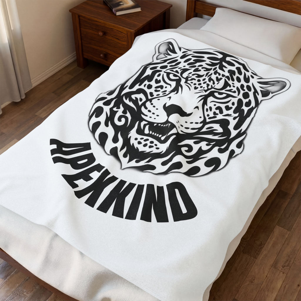 Apex Spirit Jaguar Plush Blanket— APEXXKIND Velveteen Throw