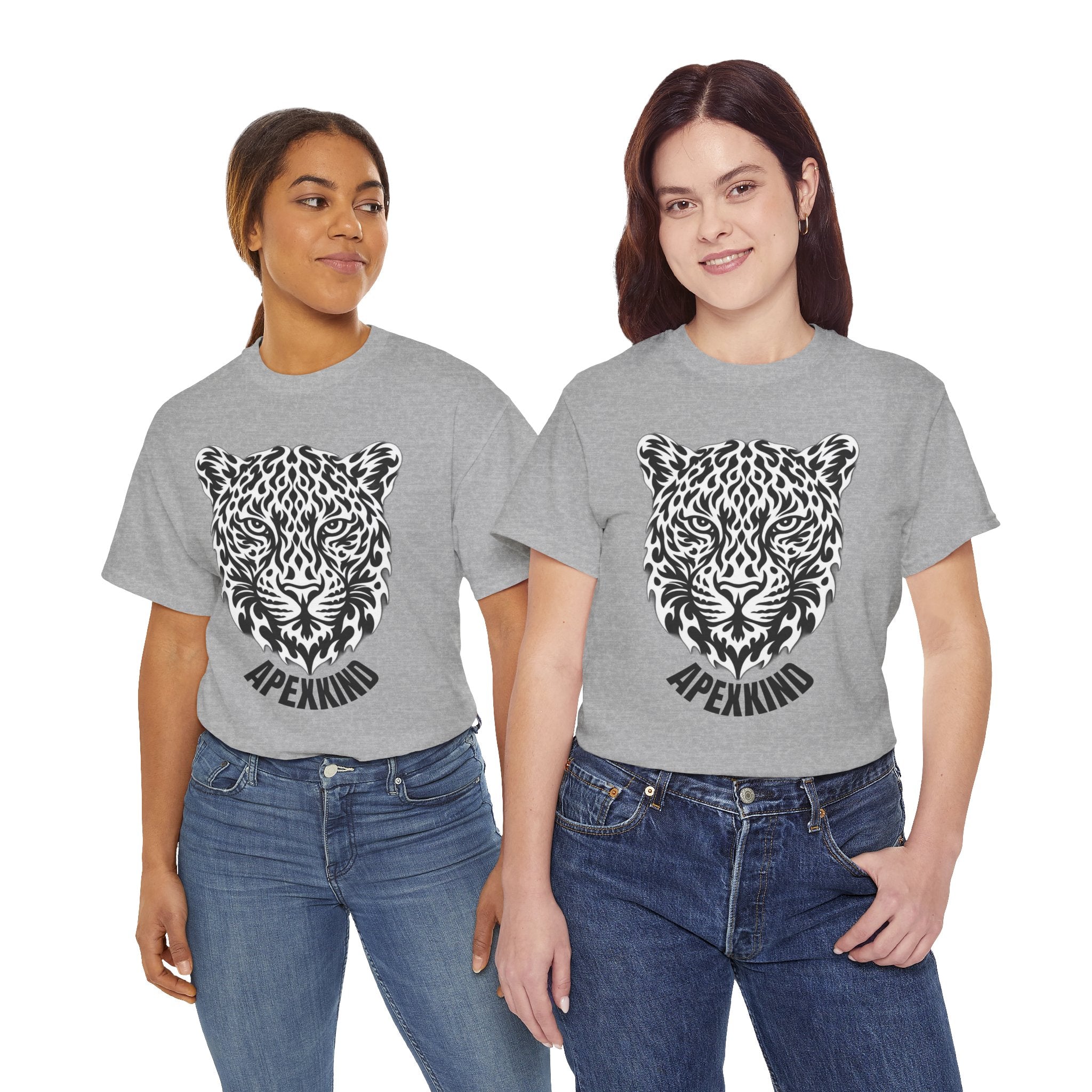JAGUAR Head Graphic Tee — 'APEXKIND' Tribal Animal T-Shirt