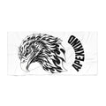 Eagle Head Beach Towel — Bold Tribal Eagle Design with 'APEXHWO' Text