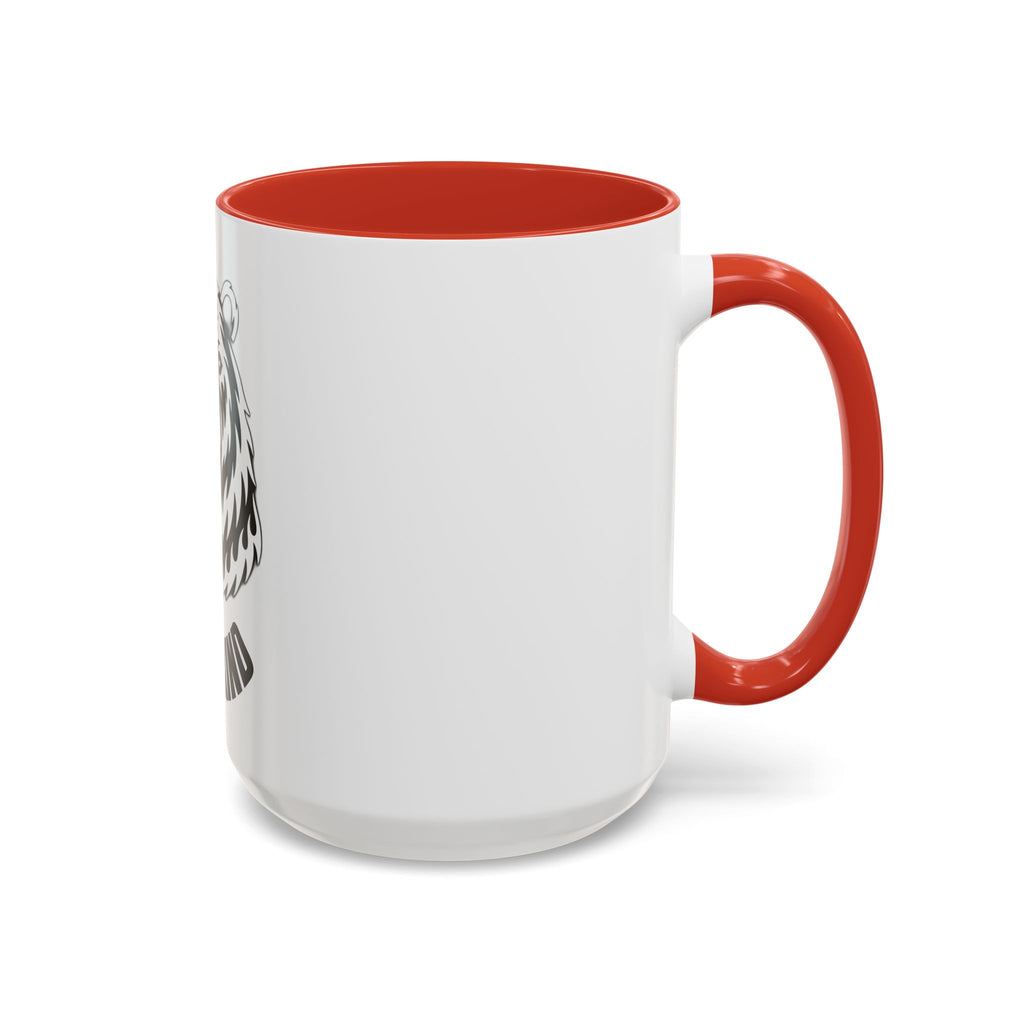 Bear Head Coffee Mug — Monochrome Tribal Bear Accent Mug