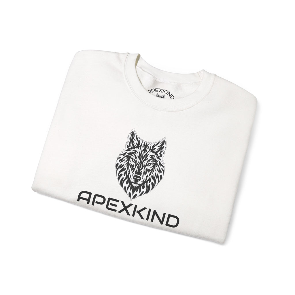 Lone Wolf Graphic Crewneck Sweatshirt — APEXKIND "Walk Wild, Live Sharp"