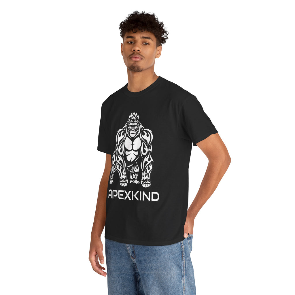 ApexKind Gorilla Graphic Tee — 'Stay Apex, Stay Driven' Motivational Fitness Shirt