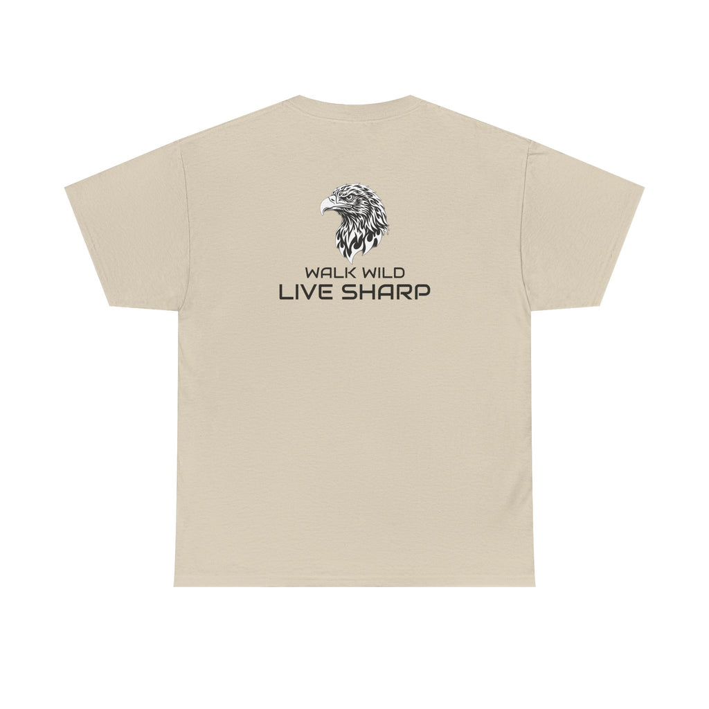 ApexKind Eagle T-Shirt — 'Walk Wild LIve Sharp' Graphic Tee