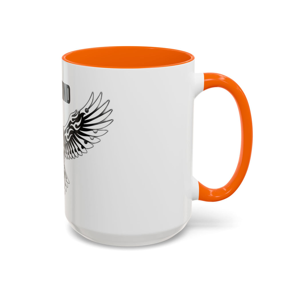 Tribal Eagle Accent Coffee Mug — Black Interior & Handle (11/15 oz)