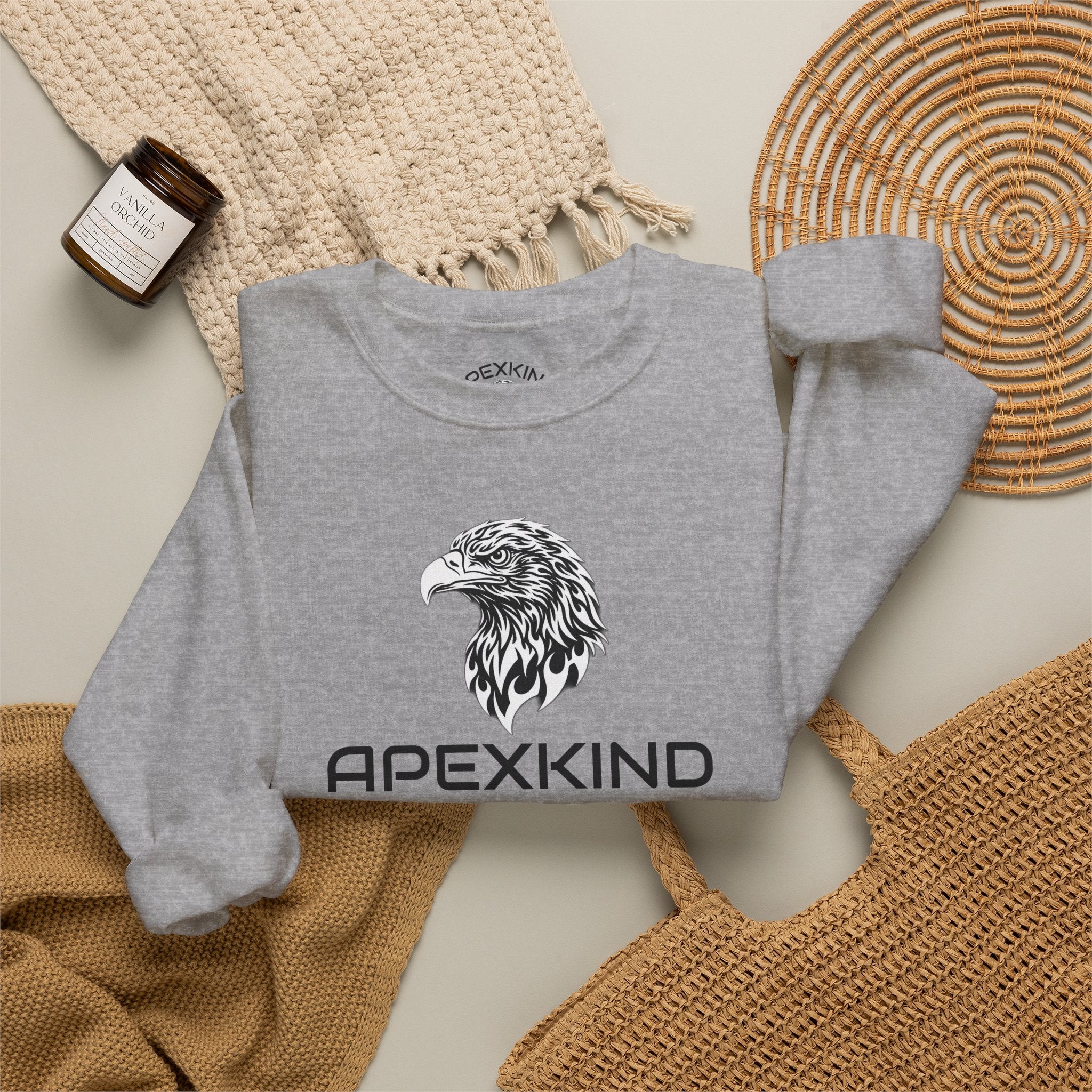 ApexKind Eagle Crewneck Sweatshirt — Walk Wild Live Sharp Graphic