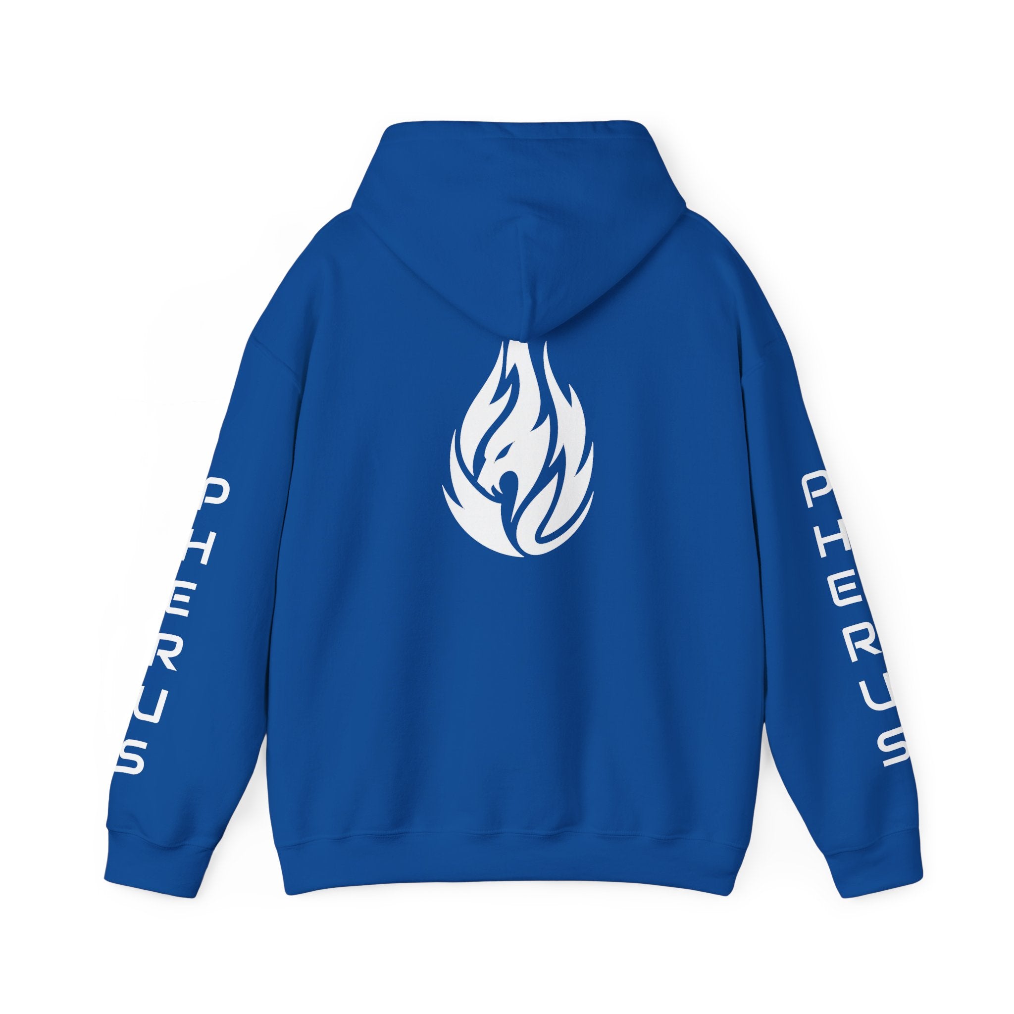 FERAL FLAME  Hoodie — Bold Flame Logo Pullover with Sleeve Text