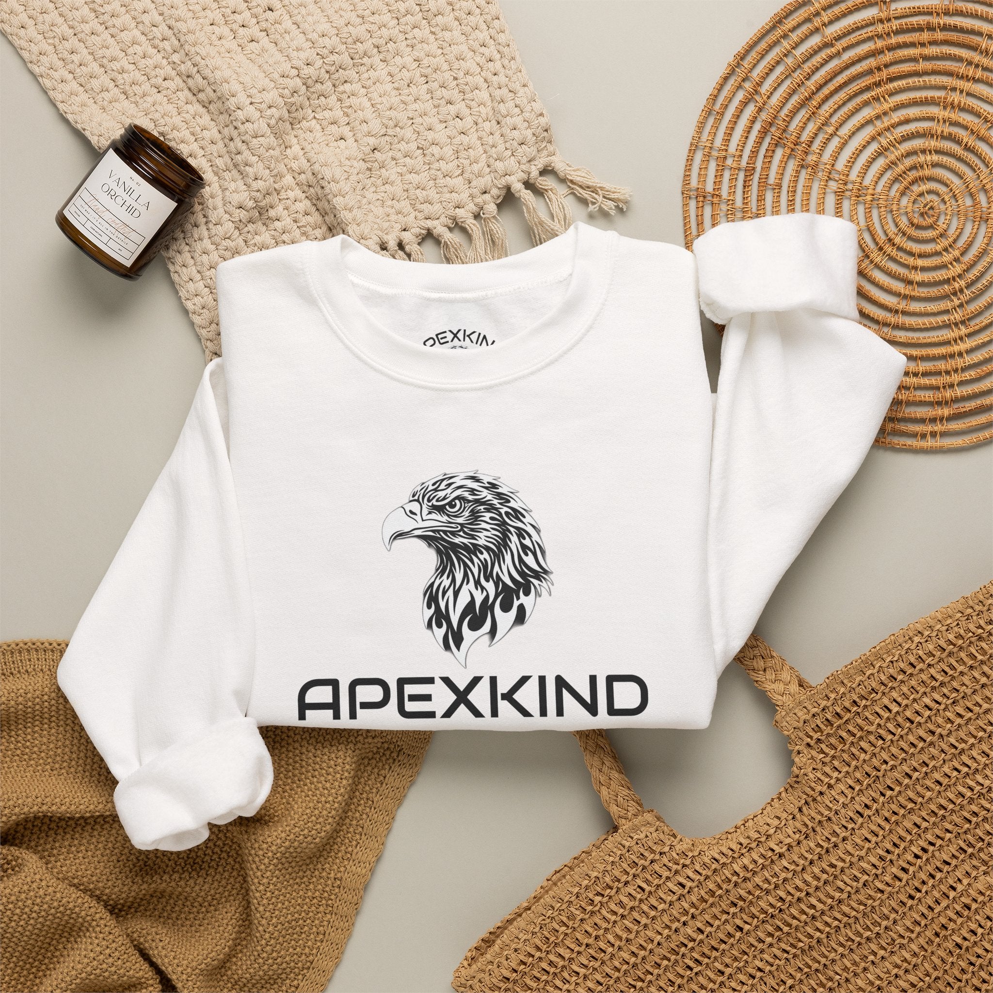 ApexKind Eagle Crewneck Sweatshirt — Walk Wild Live Sharp Graphic