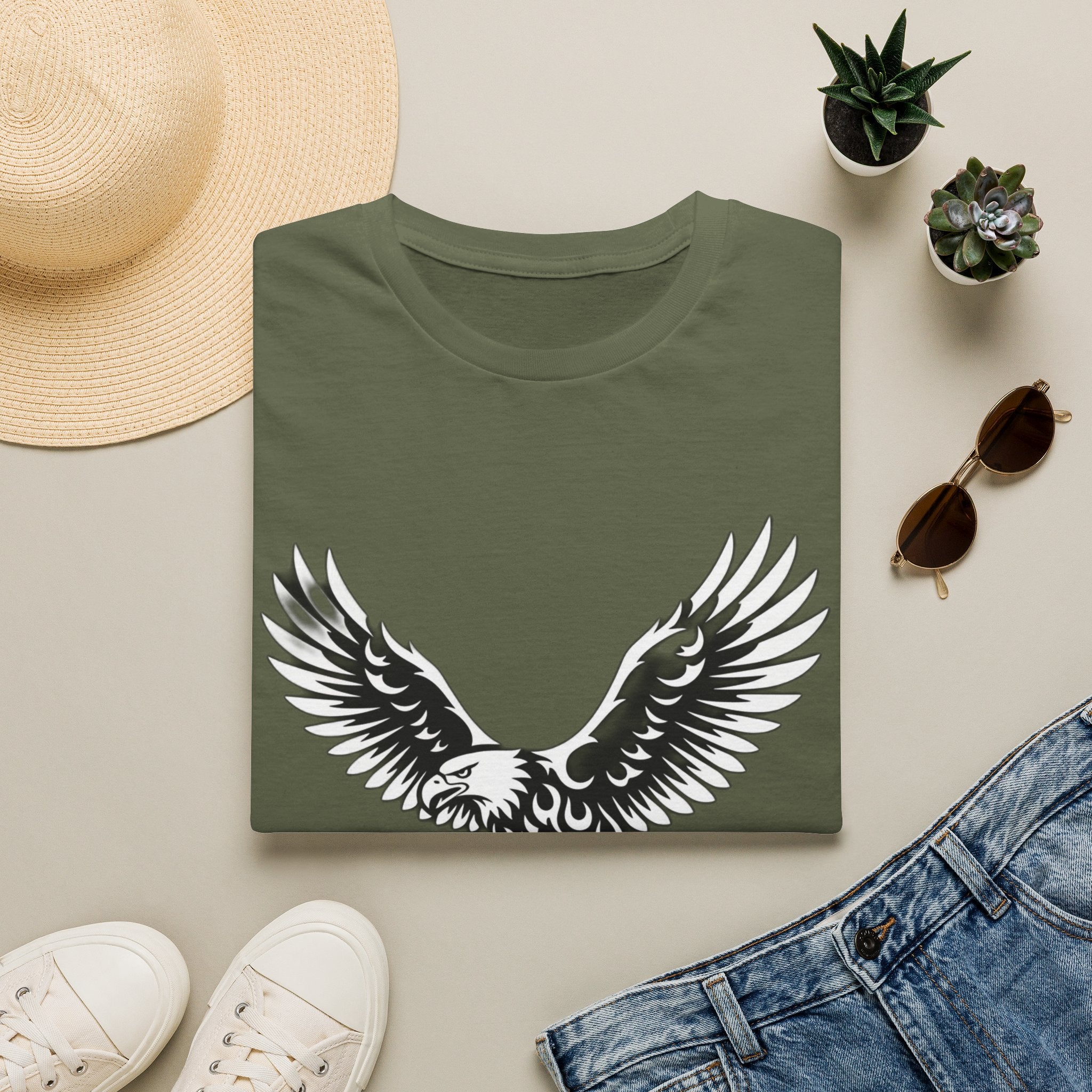 Flying Eagle Graphic T-Shirt | Soaring Eagle Wings Shirt
