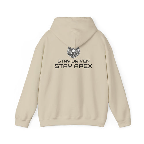 ApexKind Bear Hoodie — "Stay Driven Stay Apex" Motivational Pullover