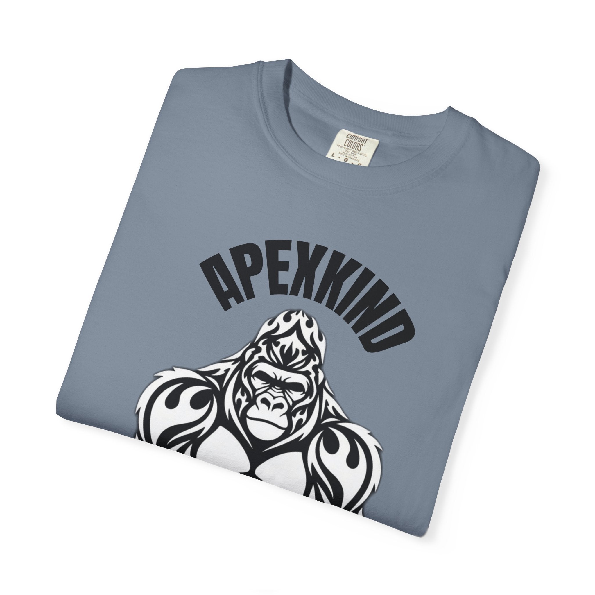 Tribal Flame Silverback Gorilla T-Shirt - Tribal Gorilla Illustration T-shirt | Bold Black Ape Design