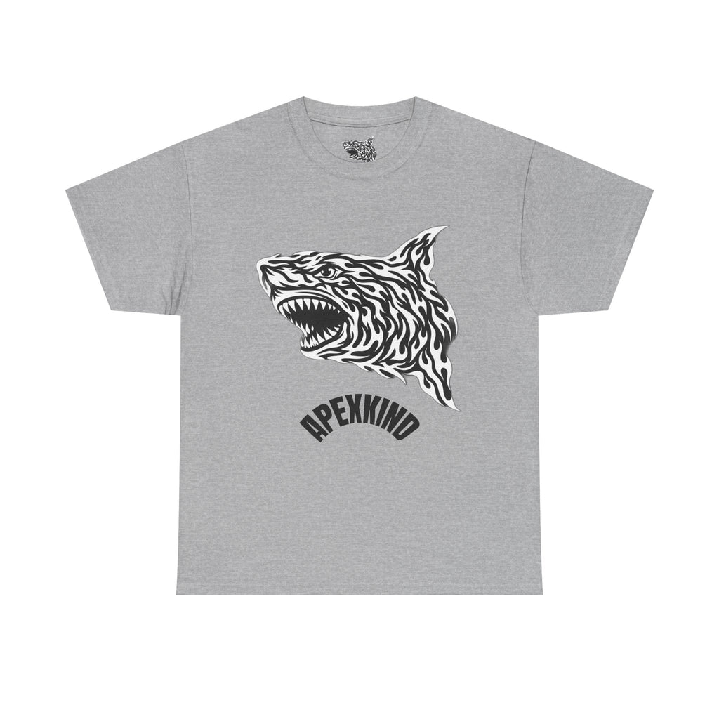 Tribal Flame Shark T-Shirt | Apex Predator Graphic Te