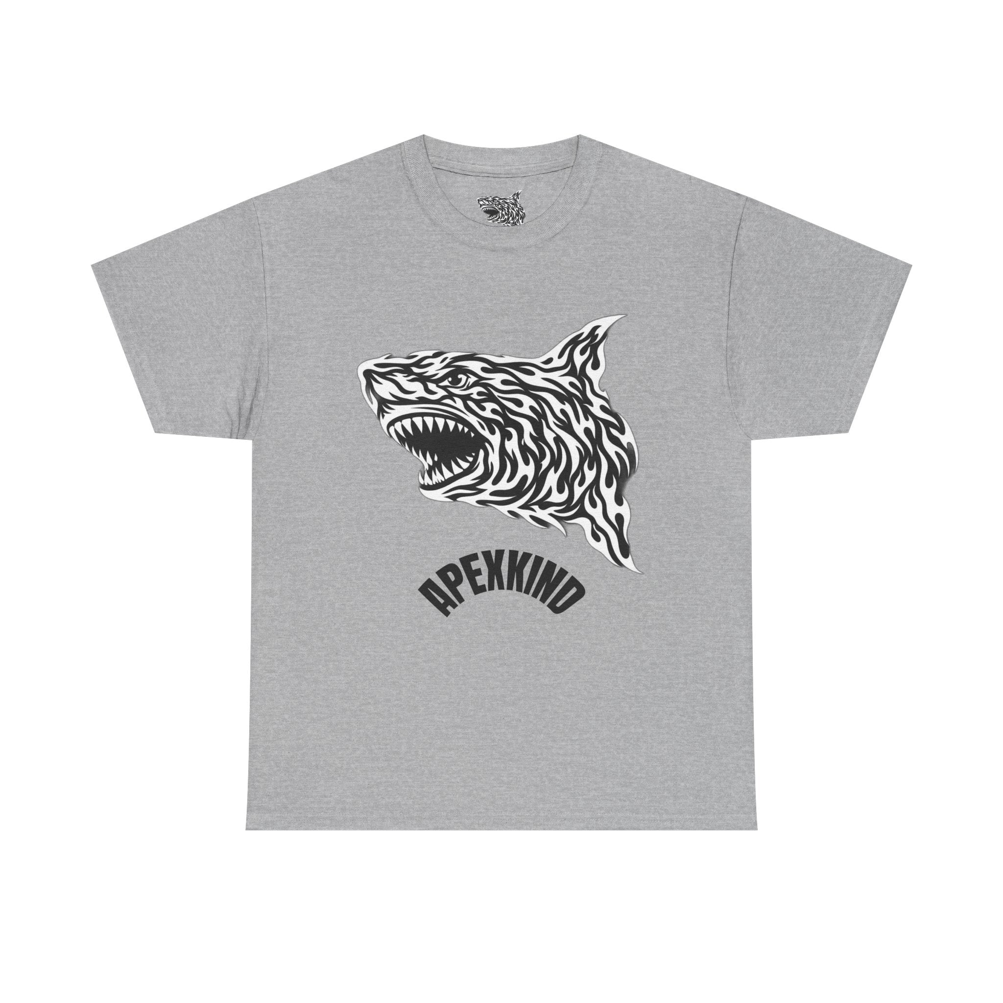Tribal Flame Shark T-Shirt | Apex Predator Graphic Te