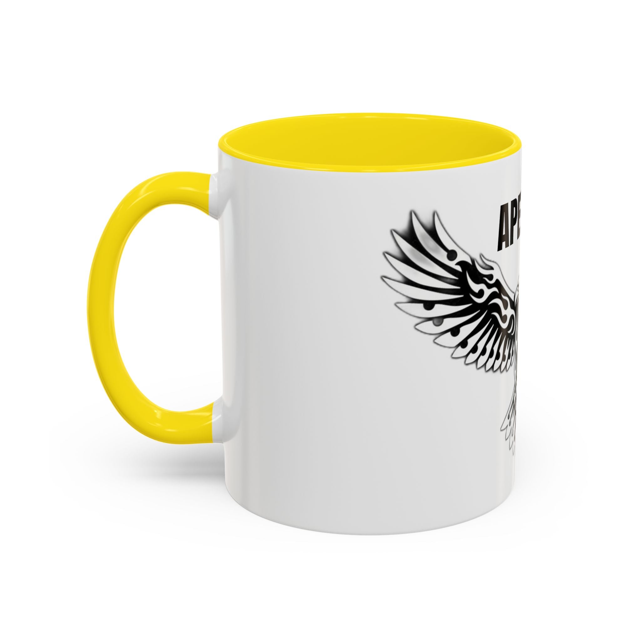 Tribal Eagle Accent Coffee Mug — Black Interior & Handle (11/15 oz)