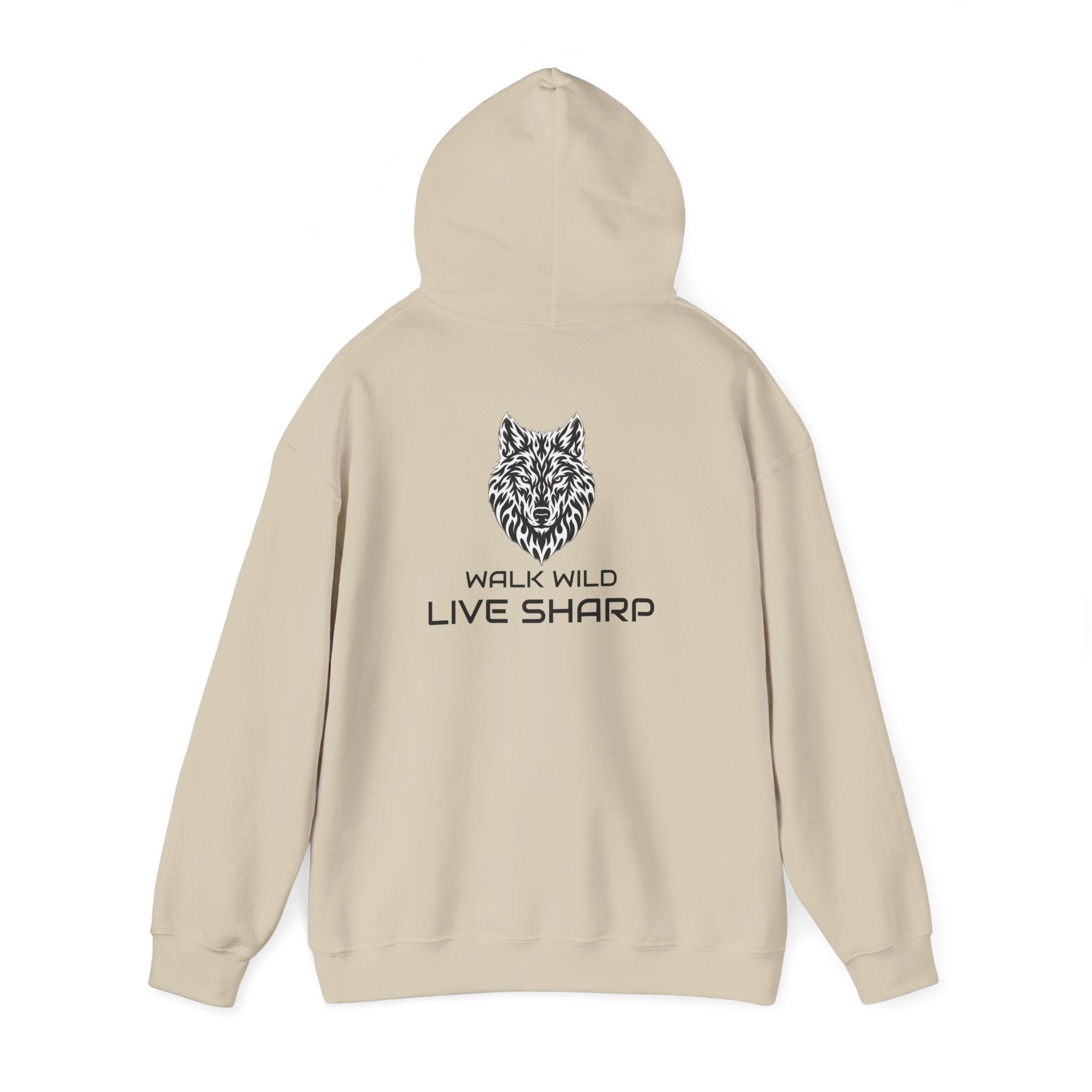 ApexKind Wolf Hoodie — Walk WIld 'Live SHarp' Motivational Pullover
