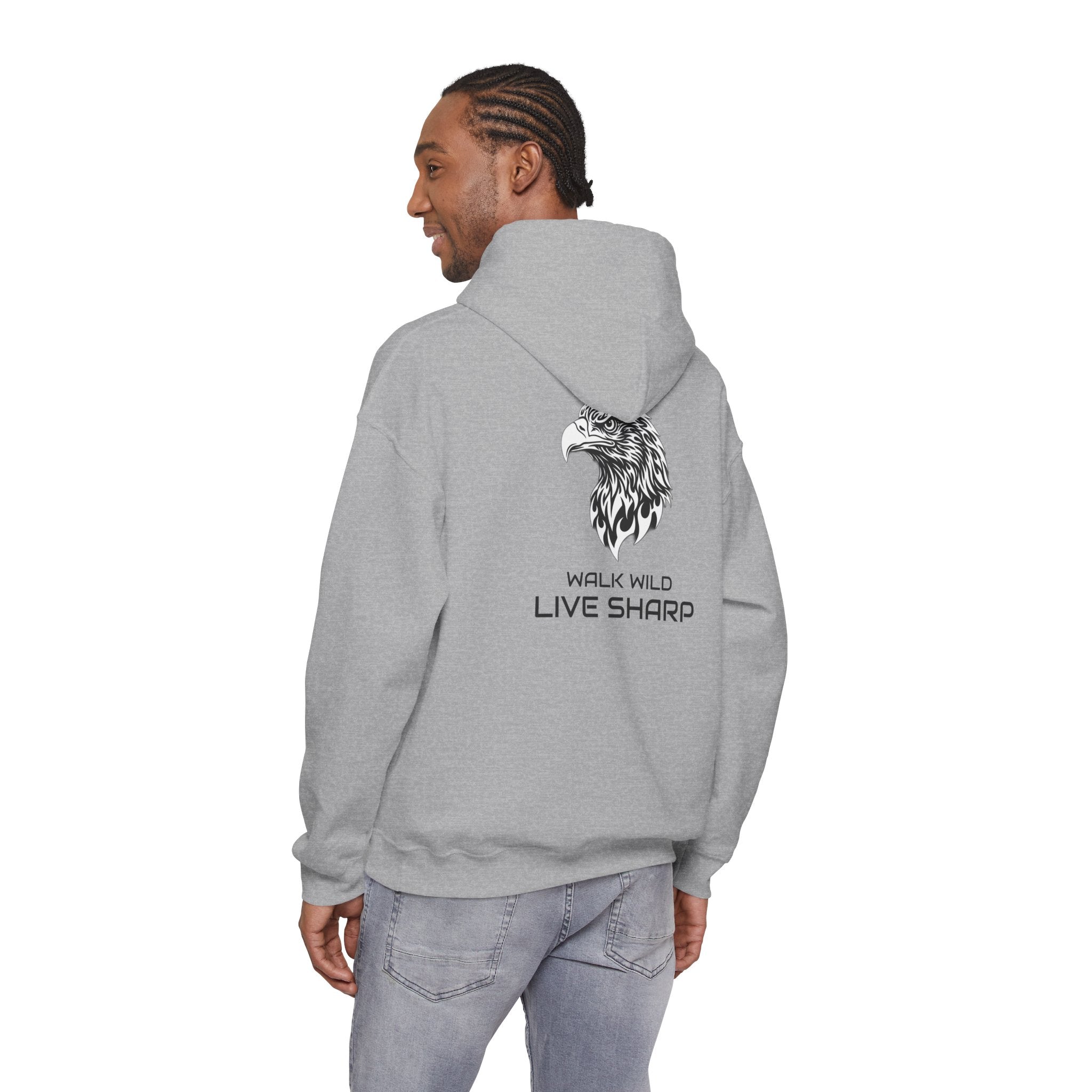 ApexKind Eagle Hoodie – 'Walk WIld Live Sharp' Graphic Pullover