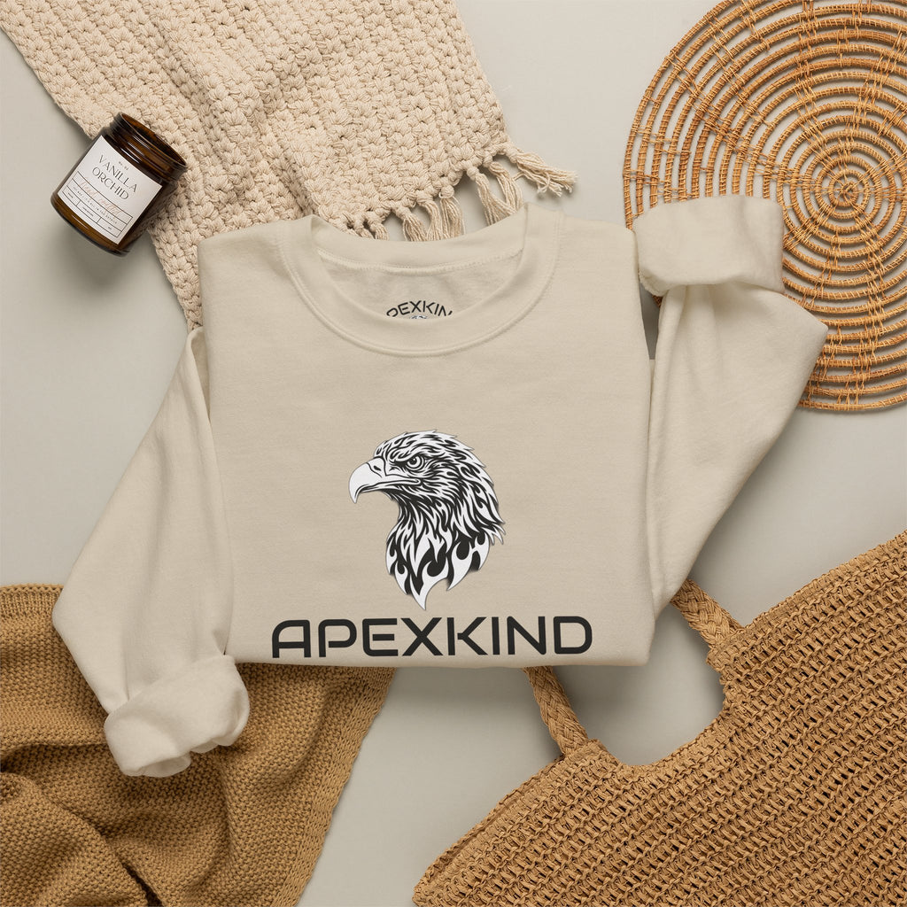 ApexKind Eagle Crewneck Sweatshirt — Walk Wild Live Sharp Graphic