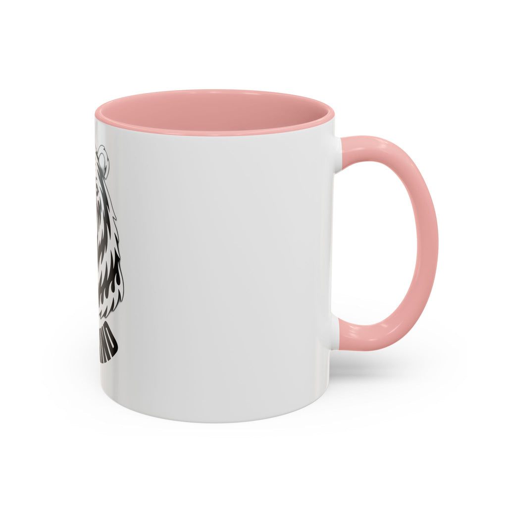 Bear Head Coffee Mug — Monochrome Tribal Bear Accent Mug