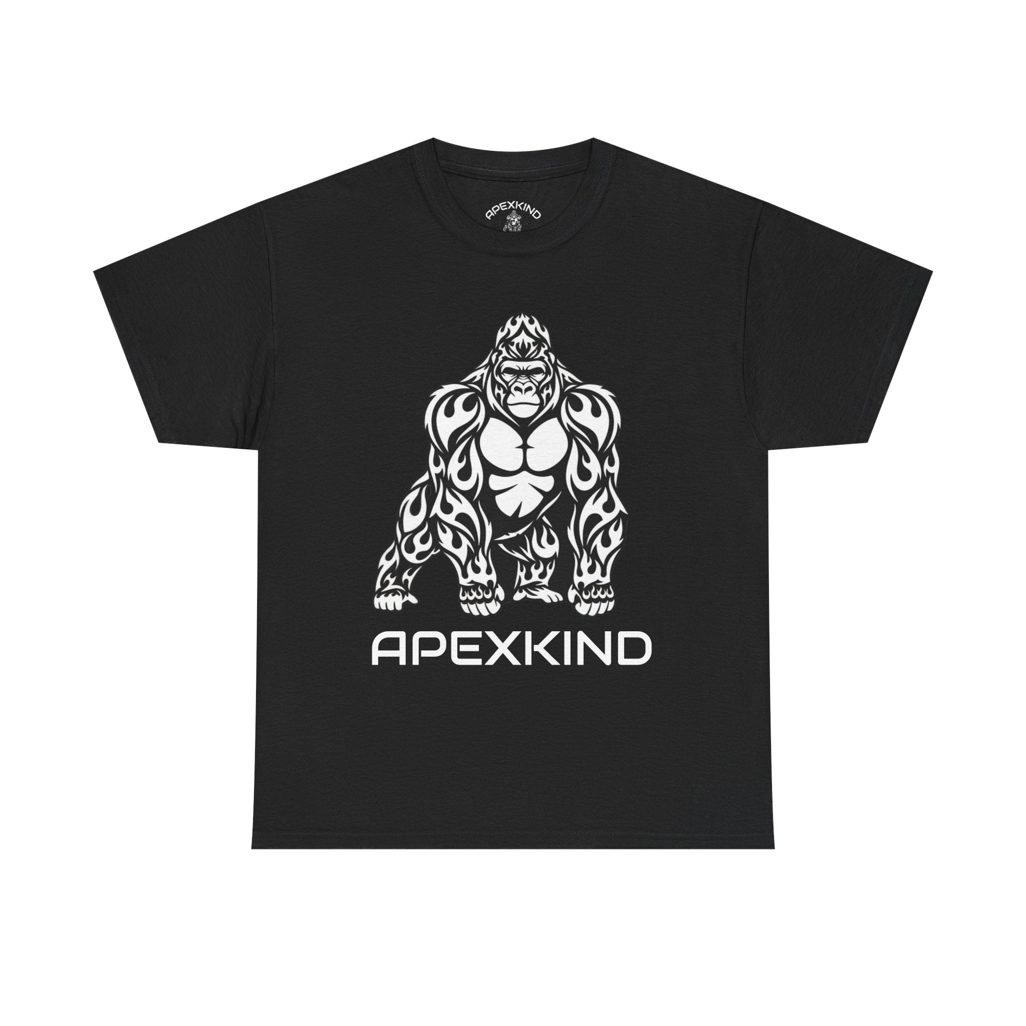 ApexKind Gorilla Graphic Tee — 'Stay Apex, Stay Driven' Motivational Fitness Shirt
