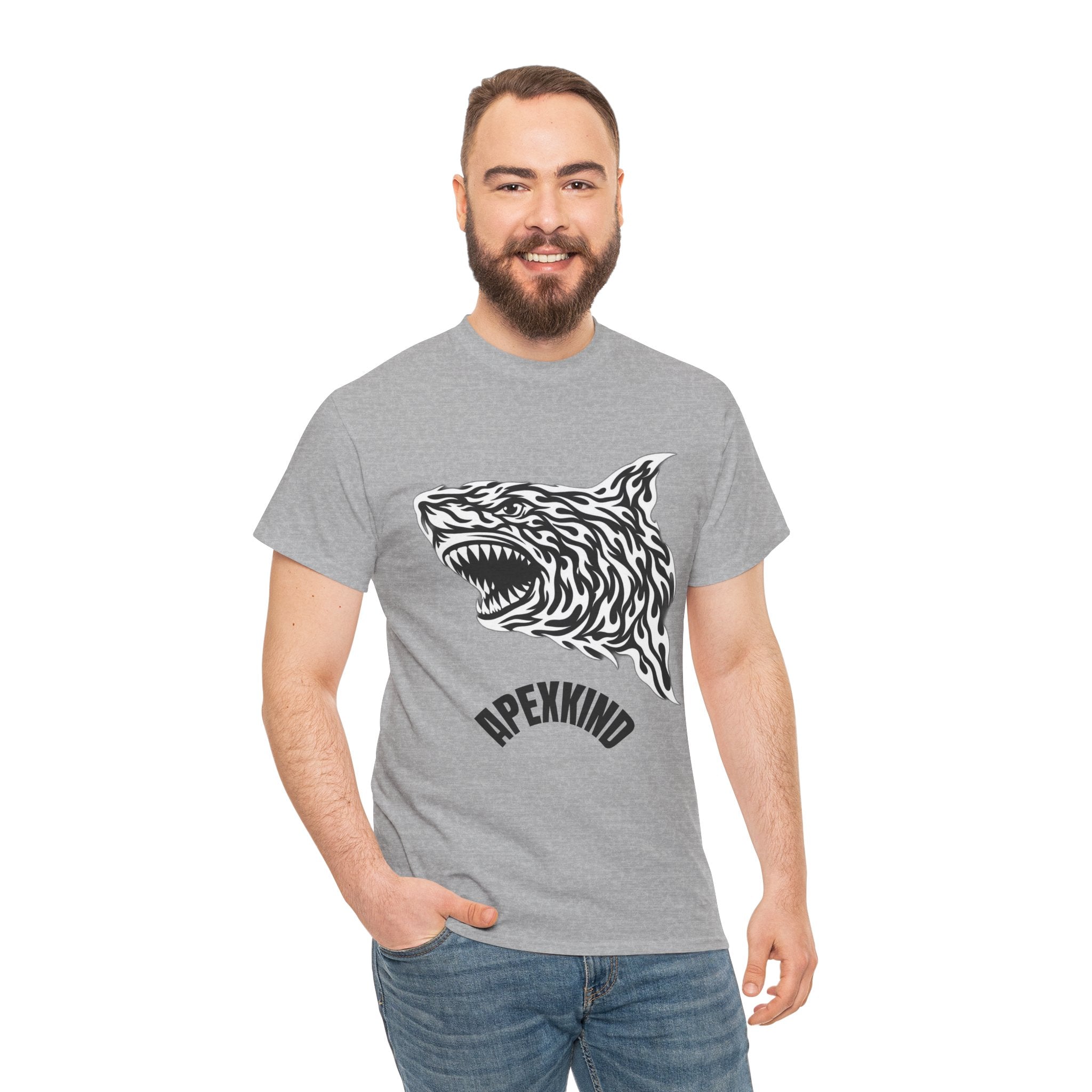 Tribal Flame Shark T-Shirt | Apex Predator Graphic Te