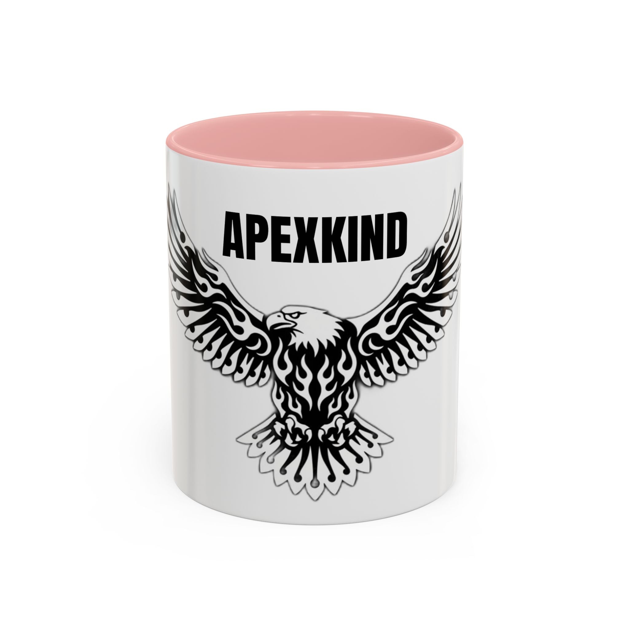 Tribal Eagle Accent Coffee Mug — Black Interior & Handle (11/15 oz)