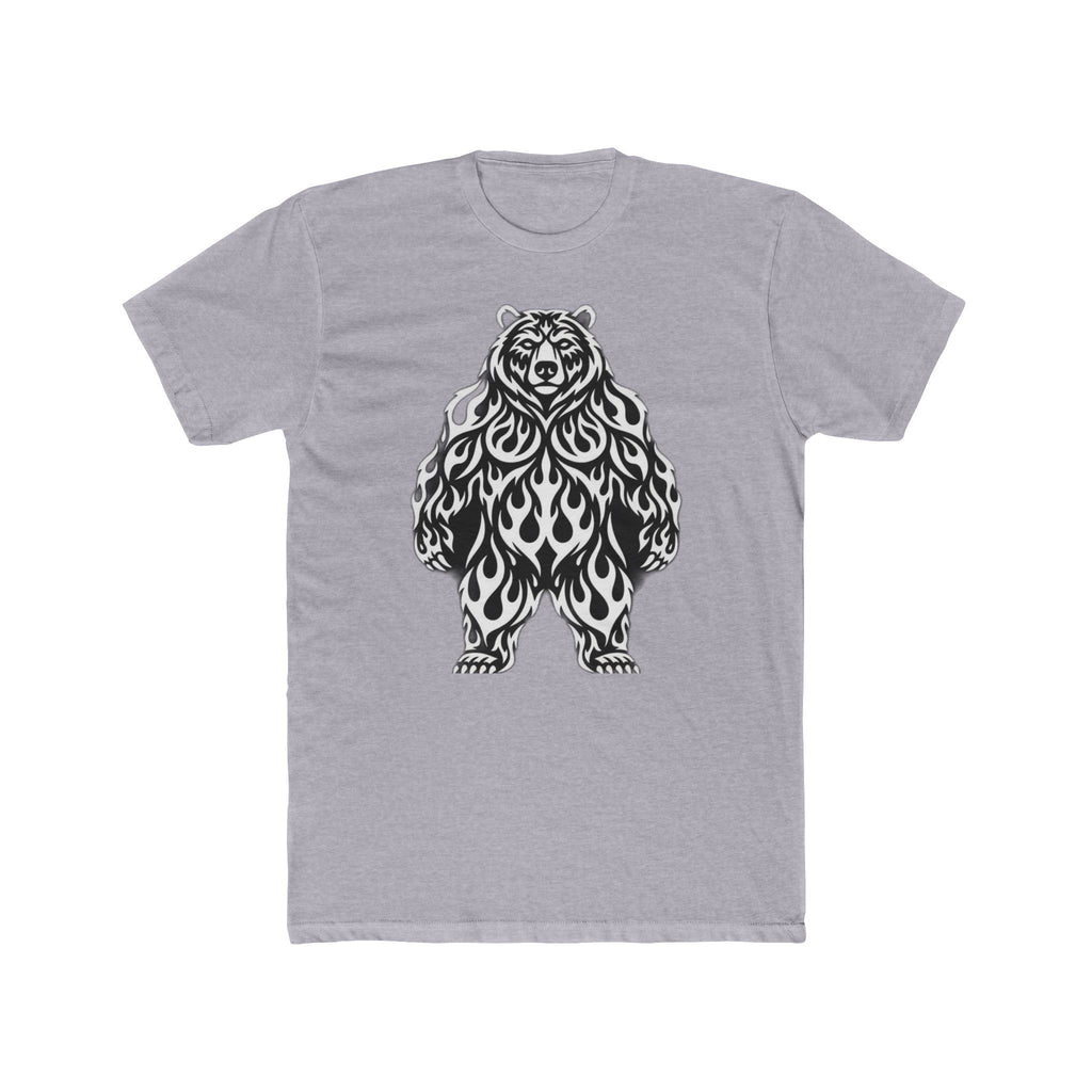 Flame Bear Graphic Tee — Tribal-Inspired Black Bear T-Shirt