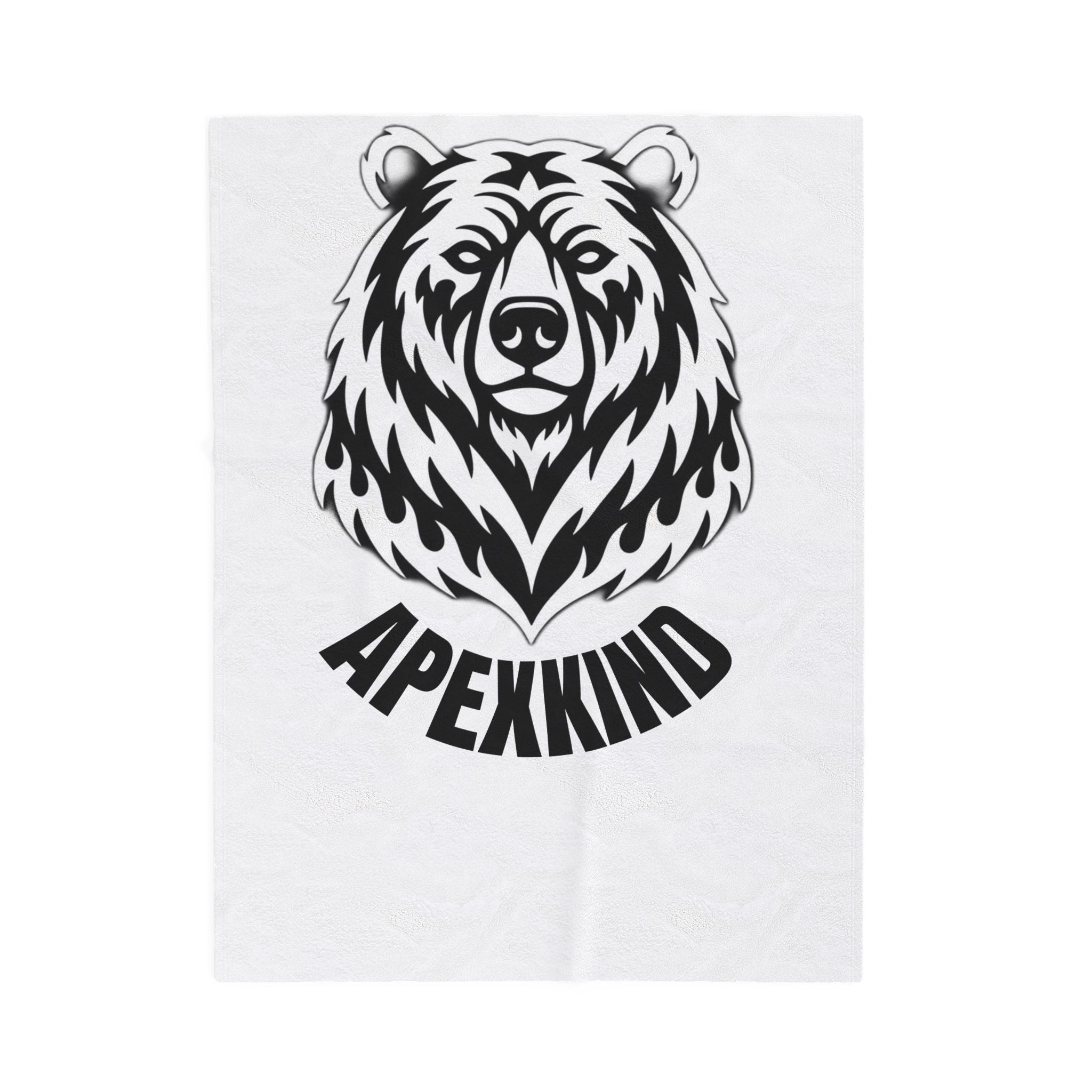 Apex Spirit Grizzly Plush Blanket — APEXXKIND Velveteen Throw