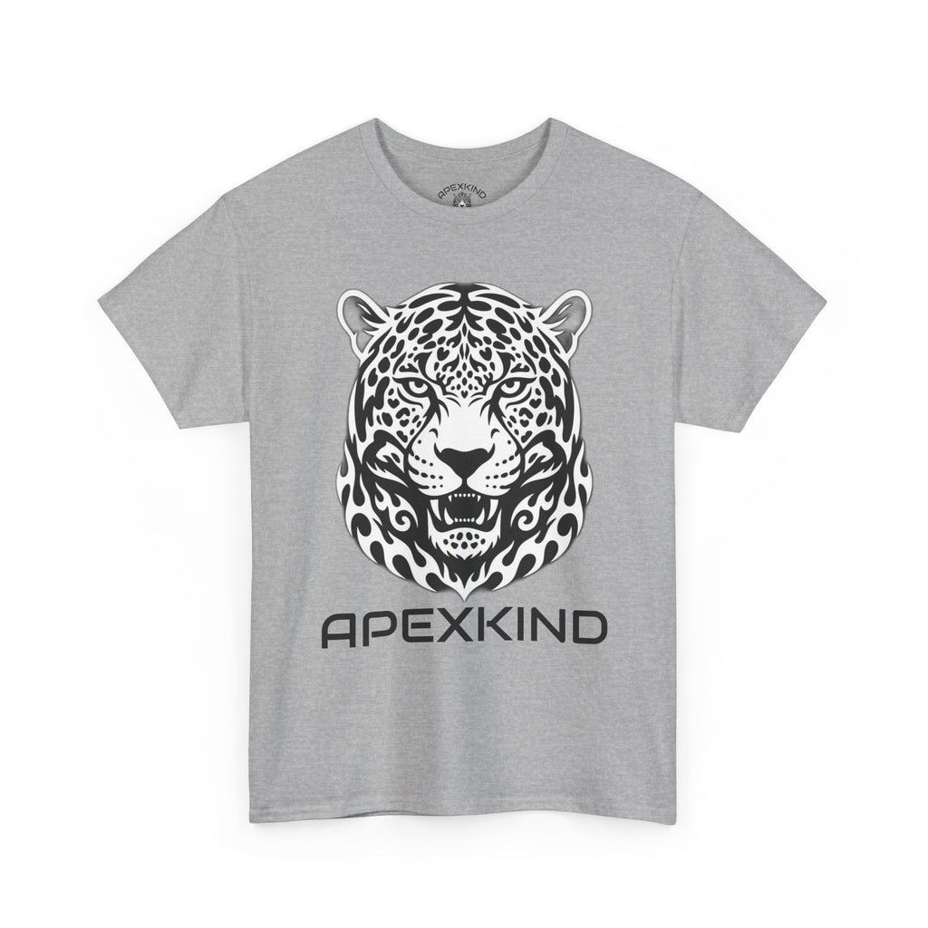 ApexKind Leopard Graphic Tee — 'Stay Apex Stay Driven' Motivational Cotton Shirt