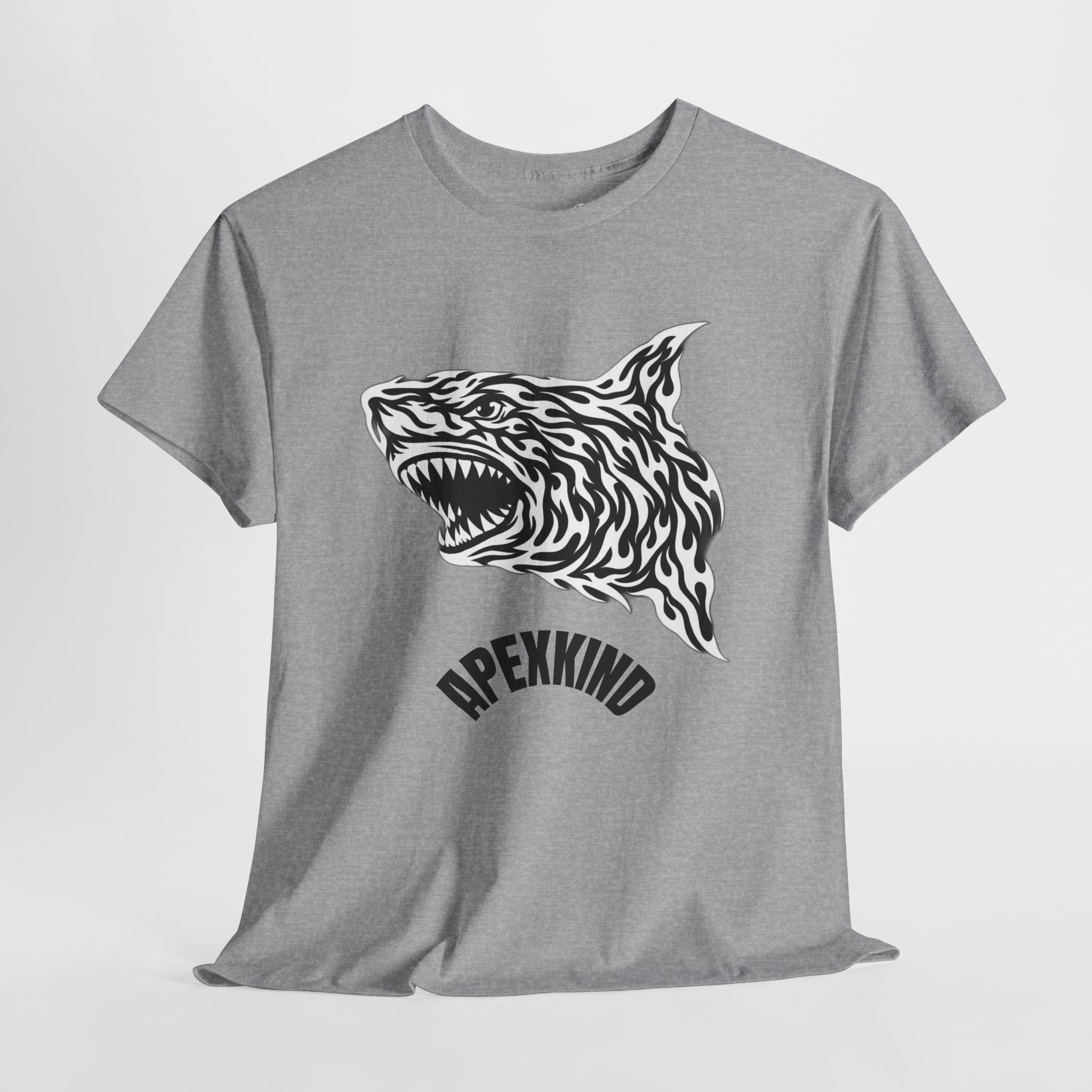 Tribal Flame Shark T-Shirt | Apex Predator Graphic Te