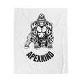 ApexKind Gorilla Velveteen Plush Blanket — Soft Tribal Ape Graphic Throw