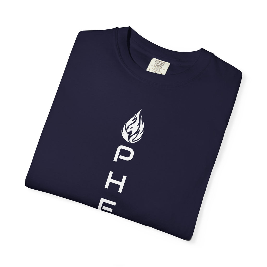 Pherus Vertical Flame Tee — Unisex Garment-Dyed Graphic T-Shirt