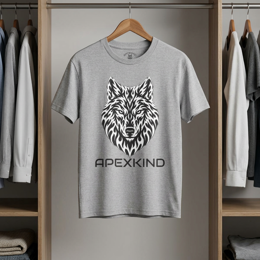Tribal Flame Wolf Shirt – ApexKind