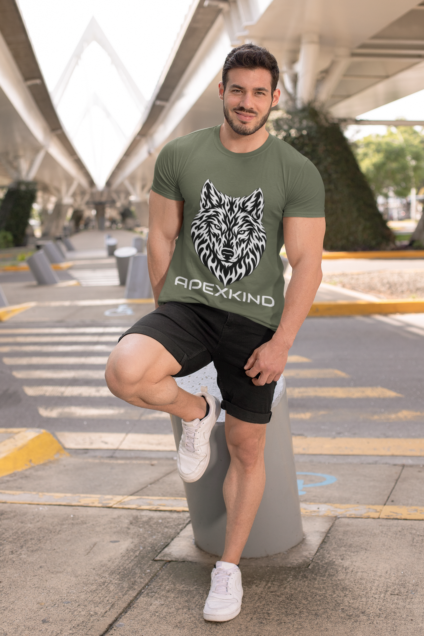 Tribal Flame Wolf Shirt – ApexKind
